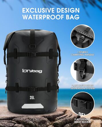 Водонепроникний рюкзак IDRYBAG 55L/35L: для каякінгу, SUP, плавання та подорожей
