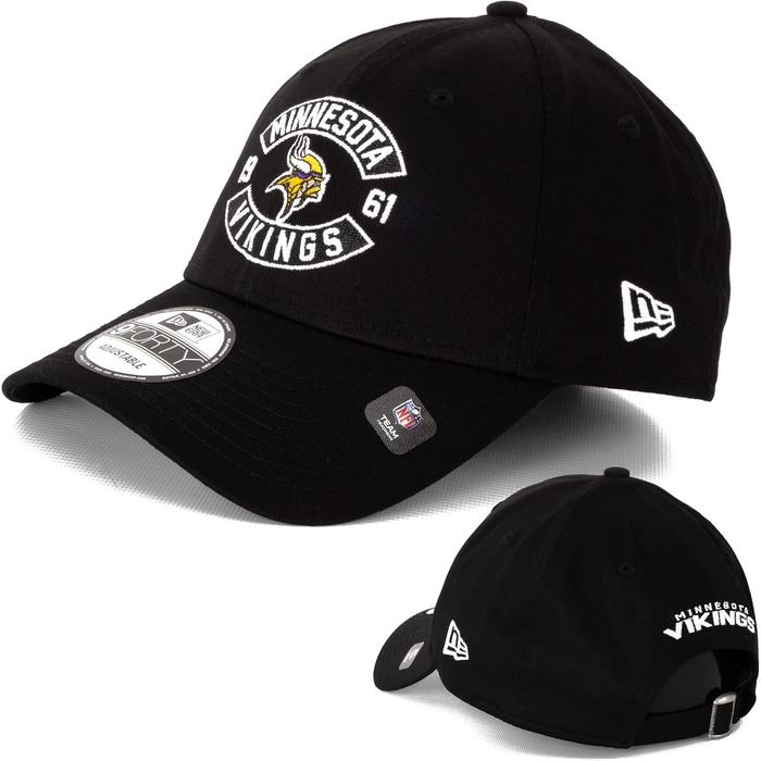 Кепка New Era 9FORTY Limited Edition (Minnesota Vikings, чорний) – оригінальна бейсболка MLB, NBA, NFL