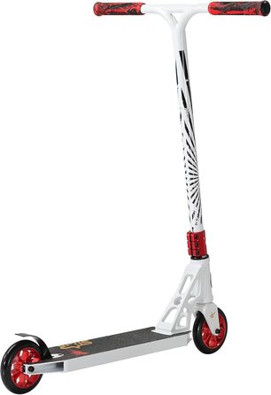 Трюковий самокат STAR SCOOTER Pro Sport 120 мм для дітей від 7 років та дорослих, алюмінієвий, біло-червоний