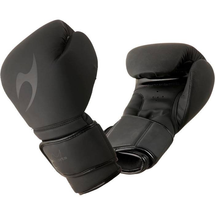 Боксерські рукавички Ju-Sports Training Pro 18 oz, чорні, PU-шкіра, з фіксацією великого пальця, на липучці, для чоловіків і жінок