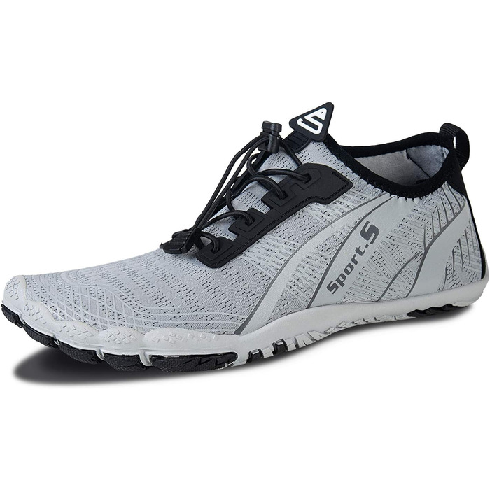 Взуття IceUnicorn без пальців для чоловіків та жінок, аквашузи, фітнес-взуття, пляжні та плавальні черевики, сірі, 39 EU