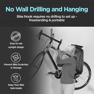 Підставка для велосипеда вертикальна, підлогова, для гаража та дому. Економна велосипедна стійка Bike Nook (від 18 дюймів)