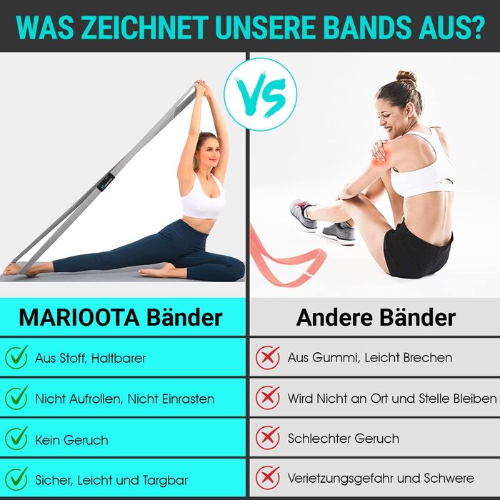 Набір з 3 еластичних стрічок опору – неслизькі, приємні до шкіри та еластичні – Стрічки опору для нарощування м'язів, йоги, пілатесу та тренувань всього тіла – можна прати, довговічні та з сумкою для перенесення. Довгі фітнес-стрічки (Сірий – Рожевий – Чо