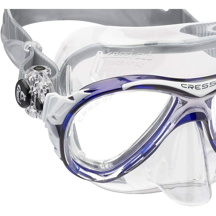 Маска для плавання Cressi Eyes Evolution Crystal (Італія) прозора/червона