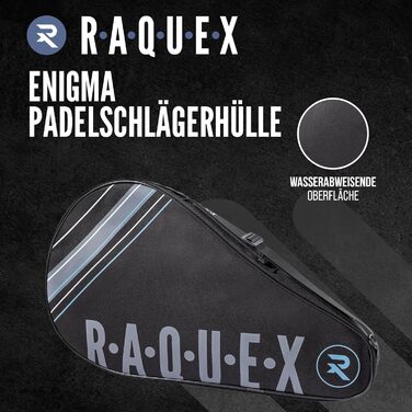 Чохол для падельної ракетки Raquex Enigma, чорний, з м'якою підкладкою, захист для 1 ракетки, подарунок для жінок і чоловіків