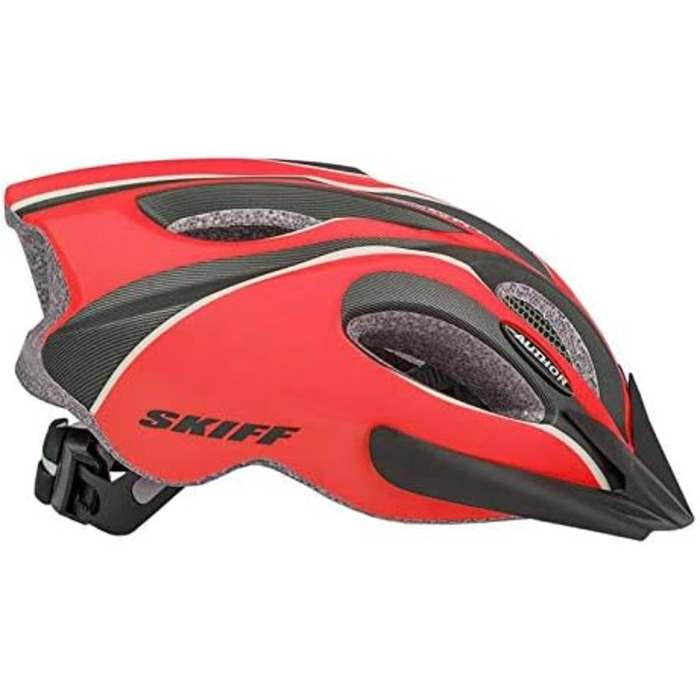 Велошолом Skiff M (52-58 см), червоний, з сіткою від комах і системою Dial-Fit