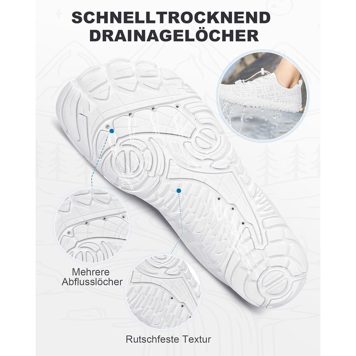 Чоботи для пішохідних прогулянок Barfuss: літні, швидковисихаючі, широка передня частина, Zero-Drop підошва, унісекс, для трейлраннінгу та фітнесу, білі, C1 (D1, 37 EU)