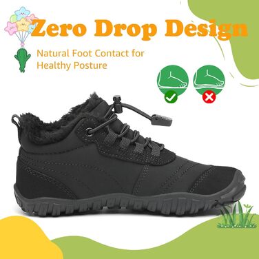 Дитячі зимові шкарпетки-черевики Saguaro, теплі, з підкладкою, для прогулянок, розмір 26-36 (32 EU), чорний