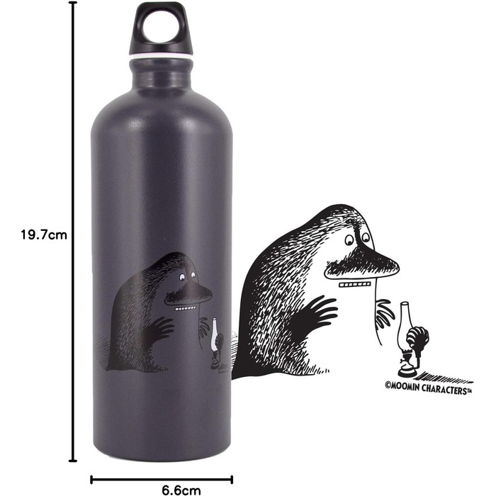 Дитяча алюмінієва пляшка SIGG Moomin Mörkö 1 л, легка, герметична, BPA-free, сертифікована, фіолетова