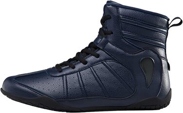 Жіночі боксерські черевики, хай-топ, боксерські тренувальні кросівки, для жінок, шкіряні, бокс, фітнес, білі (39 EU, Blue Blau)