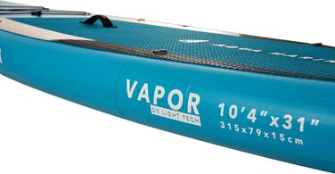 Надувний SUP-борд Aqua Marina Vapor 2021: 10’4’’ iSUP для SUP-серфінгу, 315 x 79 x 15 см, Single