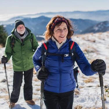 Ультралегкі трекінгові палиці для скандинавської ходьби з гумовими наконечниками, односекційні, 110 або 115 см, для жінок та чоловіків (чорний/сріблястий)