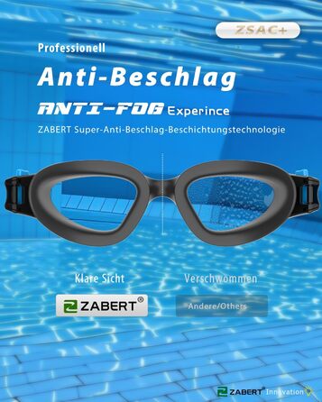 Окуляри для плавання W1 для дорослих (чоловічі/жіночі), антизапітніння, захист від УФ, водонепроникні, унісекс, підлітки, чорно-синій колір, прозорі лінзи