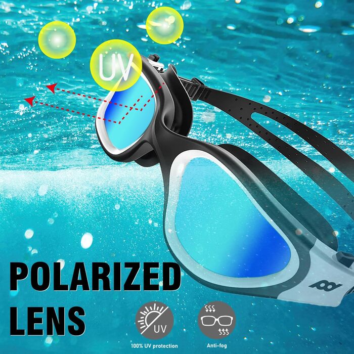 POLARS DESIGN Поляризовані окуляри для плавання, антифог, для дорослих, чоловіків та жінок