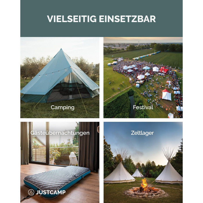 Спальний мішок Justcamp Melvin XXL 4 сезони для дорослих, м'ятний колір