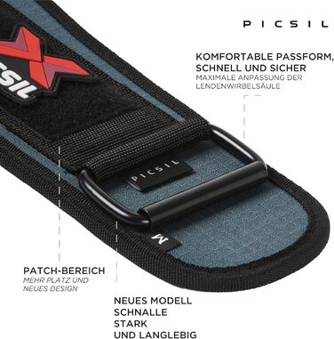 Пояс для важкої атлетики PICIL, підтримка попереку, схвалений для змагань, з пряжками, чорний (XL, Зелений)