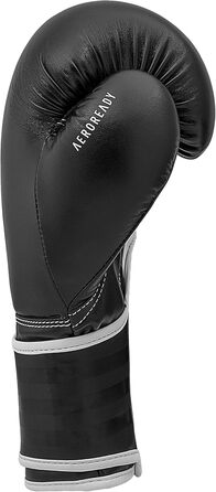 Боксерські рукавички adidas Hybrid 80 8oz чорні/білі для боксу, кікбоксингу, ММА та тренувань