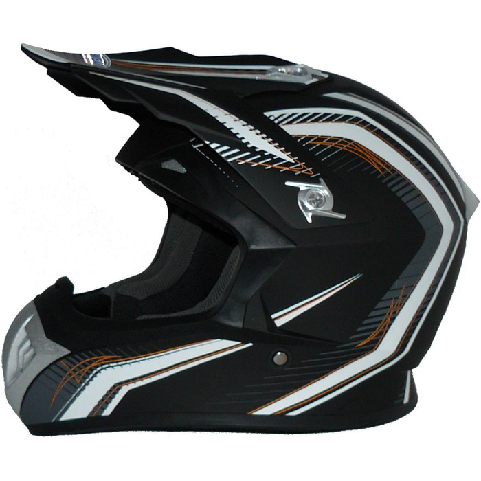 Мотошолом Motocross/Enduro protectWEAR FS-603-SW, чорний матовий, розмір M