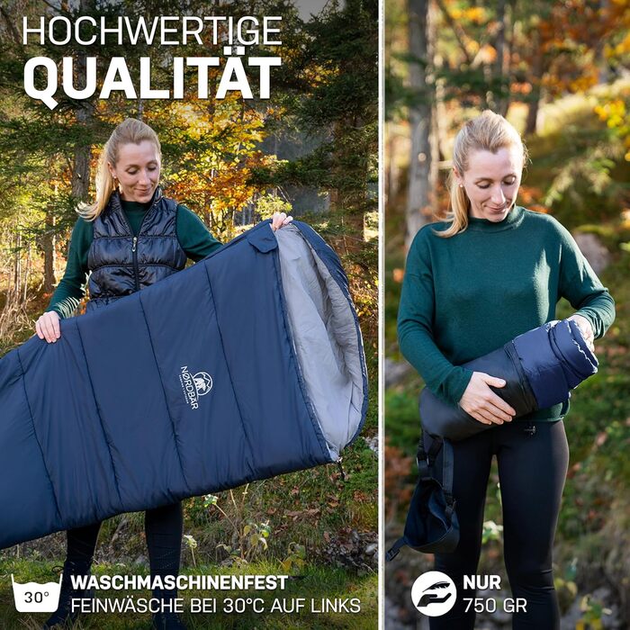 Спальний мішок 3 сезони та літній ультралегкий [750г/1500г] | Намету мішковидний спальний мішок | компактний | для кемпінгу, подорожей, гірських походів | літній спальний мішок блакитний 750г