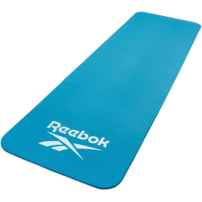 Reebok килимок для фітнесу 10 мм, нековзкий, натуральний каучук, синій – гімнастичний килимок для тренувань, фрілектики, домашнього використання