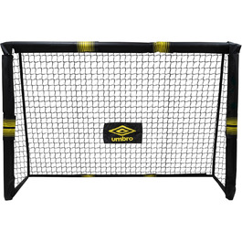 Футбольні ворота Umbro 180x120x60 см металеві для саду, дітей і дорослих, чорні/жовті, для тренувань, для вулиці та приміщення