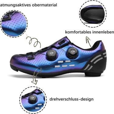 Велосипедні шкарпетки для чоловіків та жінок, шосейні велосипеди, сумісні з SPD/SPD-SL/Look Delta Klicksystem, велоспорт для спінінгу, шосейні велосипеди 38 EU, синій