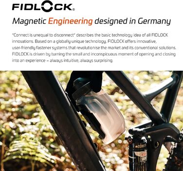 Магнітний флягодержатель Fidlock Bike Base 450 мл для велосипеда, чорний – магнітний тримач для фляги, велосипедний флягодержатель для шосейних та гірських велосипедів