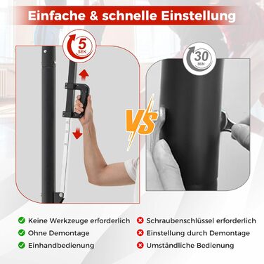 Баскетбольне кільце Gymax вуличне, регульована висота 204-358 см, стійка на колесах, з обтяжувачем, для підлітків та дорослих