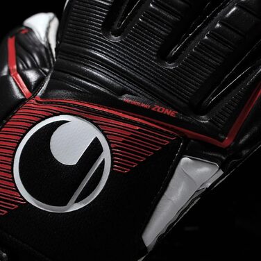 Воротарські рукавички Uhlsport Powerline Supersoft для юніорів, унісекс, чорні/червоні/білі, розмір 7
