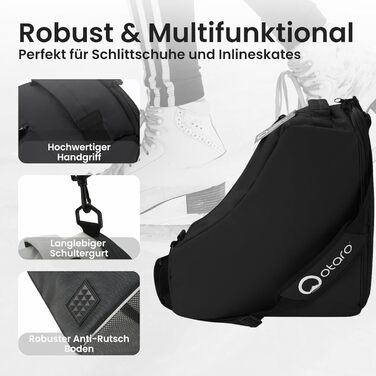 Чохол для ковзанів Otaro: водовідштовхуючий та міцний | Для дітей та дорослих, для роликів та ковзанярського спорядження (Чорний)