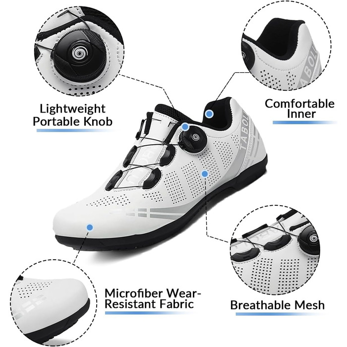 Велосипедні шкарпетки для чоловіків та жінок: шосейні та MTB шкарпетки з гумовою підошвою, дихаючі кросівки, шкарпетки без фіксації, шкарпетки для гірського велосипеда, розміри 36-47 EU, 40 EU, білі