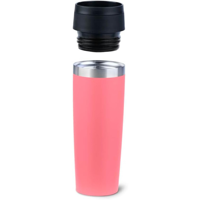Термокухоль Emsa Travel Mug Classic 0,5 л, нержавіюча сталь, з гвинтовим затвором та відкриттям на 360°, Petrol Blau