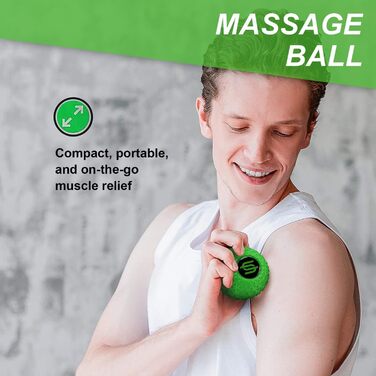 Масажний набір ELVIRE Physio Edition: поролоновий ролик, овальний масажер, стрейч-стрічки, для глибокого масажу м'язів, зелений