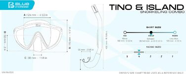 Набір для снорклінгу Cressi Island 2.0: маска та трубка, чорний, універсальний розмір