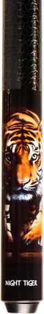 Більярдний кий Winsport Animal Collection Night Tiger з клейоним наконечником 12мм, клен, PU-шкіра