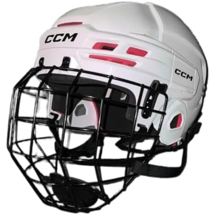 Хокейний шолом CCM Tacks 70 Combo для дорослих, білий