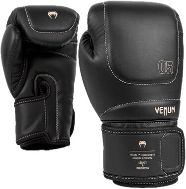 Боксерські рукавички Venum Impact Evo 12 унцій, чорні