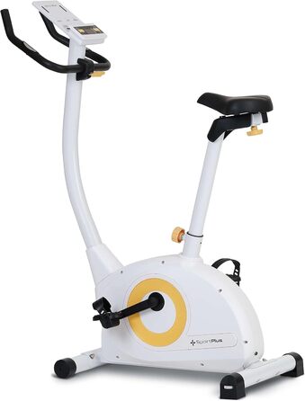 Велотренажер SportPlus Compact з 24 рівнями навантаження, ергометр, вимірювання пульсу, сумісний з додатком, до 120 кг, для дому