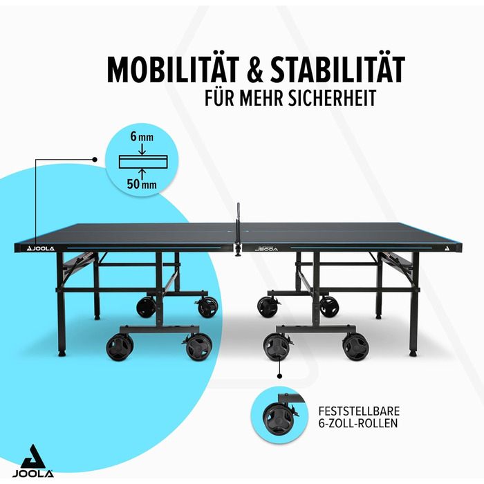 Стол для пінг-понгу JOOLA J500A OUTDOOR - професійний, розкладний, для вулиці, з сіткою