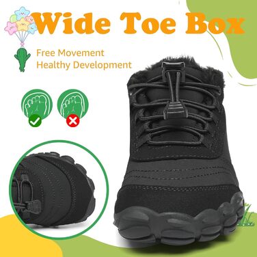 Дитячі зимові шкарпетки-черевики Saguaro, теплі, з підкладкою, для прогулянок, розмір 26-36 (32 EU), чорний