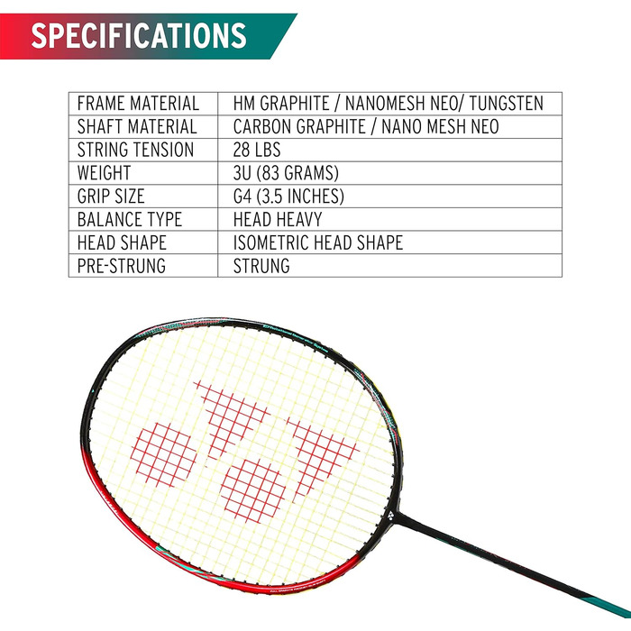 Бадмінтонна ракетка YONEX Astrox 38 D, графітова, для професіоналів