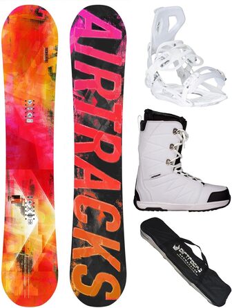 Snowboard комплект Airtracks Damen Morioirs Flat Zero Rocker + кріплення Master W Fastec + черевики Star W + сумка для сноуборду. Розміри: 144, 147, 150, 156 см (дошка 156 см, черевики Star W 39)