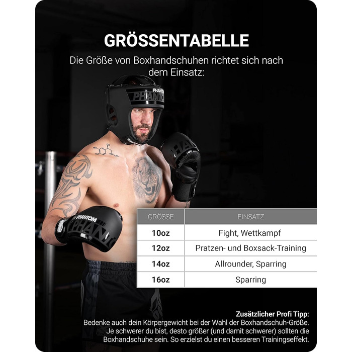 Боксерські рукавички Phantom APEX | MMA, тайський бокс | Чоловічі, чорні, 10 Oz