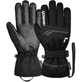 Чоловічі лижні рукавички Reusch Primus R-Tex XT, водонепроникні зимові рукавички Softshell, теплі чорні/білі, розмір 7.5