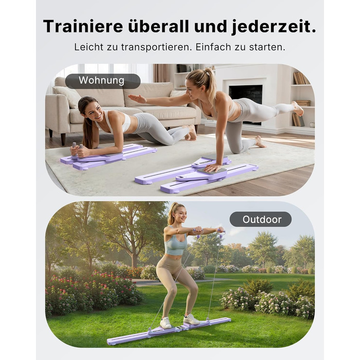 Реформатор Pilates MERACH з обтяжувачами та наколінниками, 120 кг, складаний, для дому, фітнес, ліла