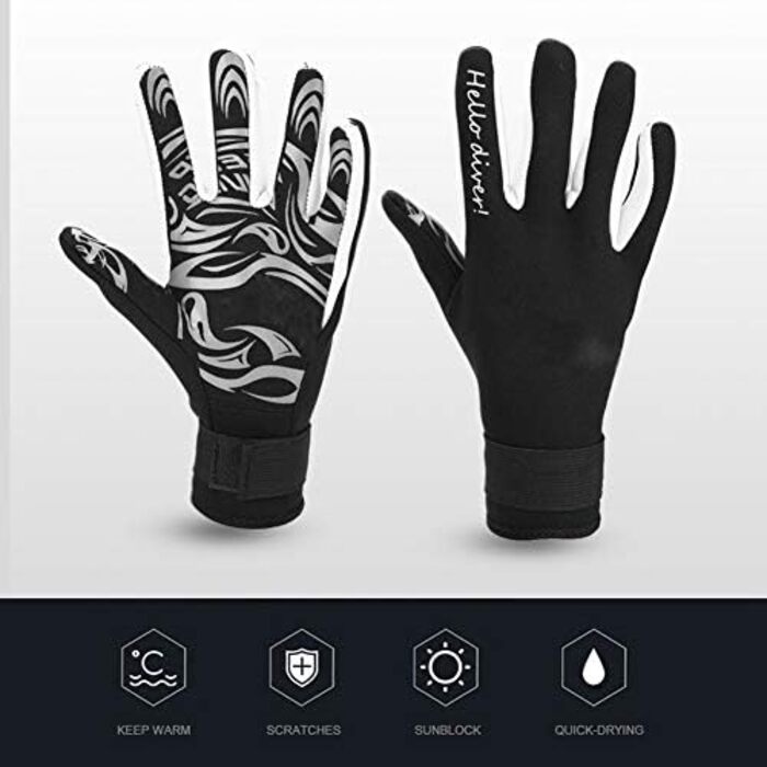 Рукавички для дайвінгу VGEBY1, 2 мм, неопрен, 5 пальців, для дайвінгу та водних видів спорту, чорні, розмір L