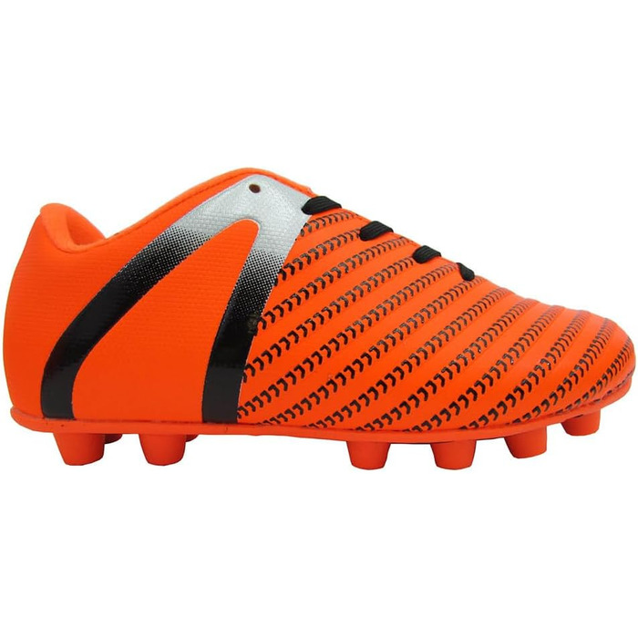 Футбольні бутси Vizari для жорсткого поля – Легкі та міцні бутси з гумовими шипами для хлопчиків та дівчаток | FG бутси для гри на траві, Зелений Оранжевий (37 EU, Оранжевий Срібний)