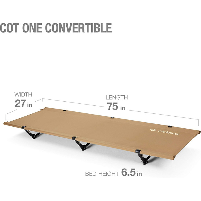 Лежанка Helinox Cot One Convertible Coyote Tan – портативна та зручна