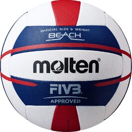 Волейбольний м'яч Molten FIVB Elite для пляжного волейболу, червоно-біло-синій