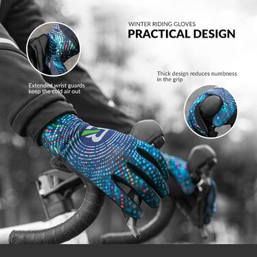 Велосипедні рукавички ROCKBROS для осені та зими, повні пальці, антиковзаючі, для їзди на велосипеді, походах, чоловічі та жіночі, розмір M-XXL